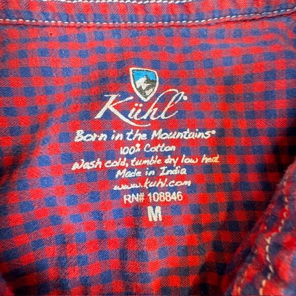 Kuhl Plaid Double Layer Button Up Long Sleeve Shirt Sz Medium - Picture 12 of 12